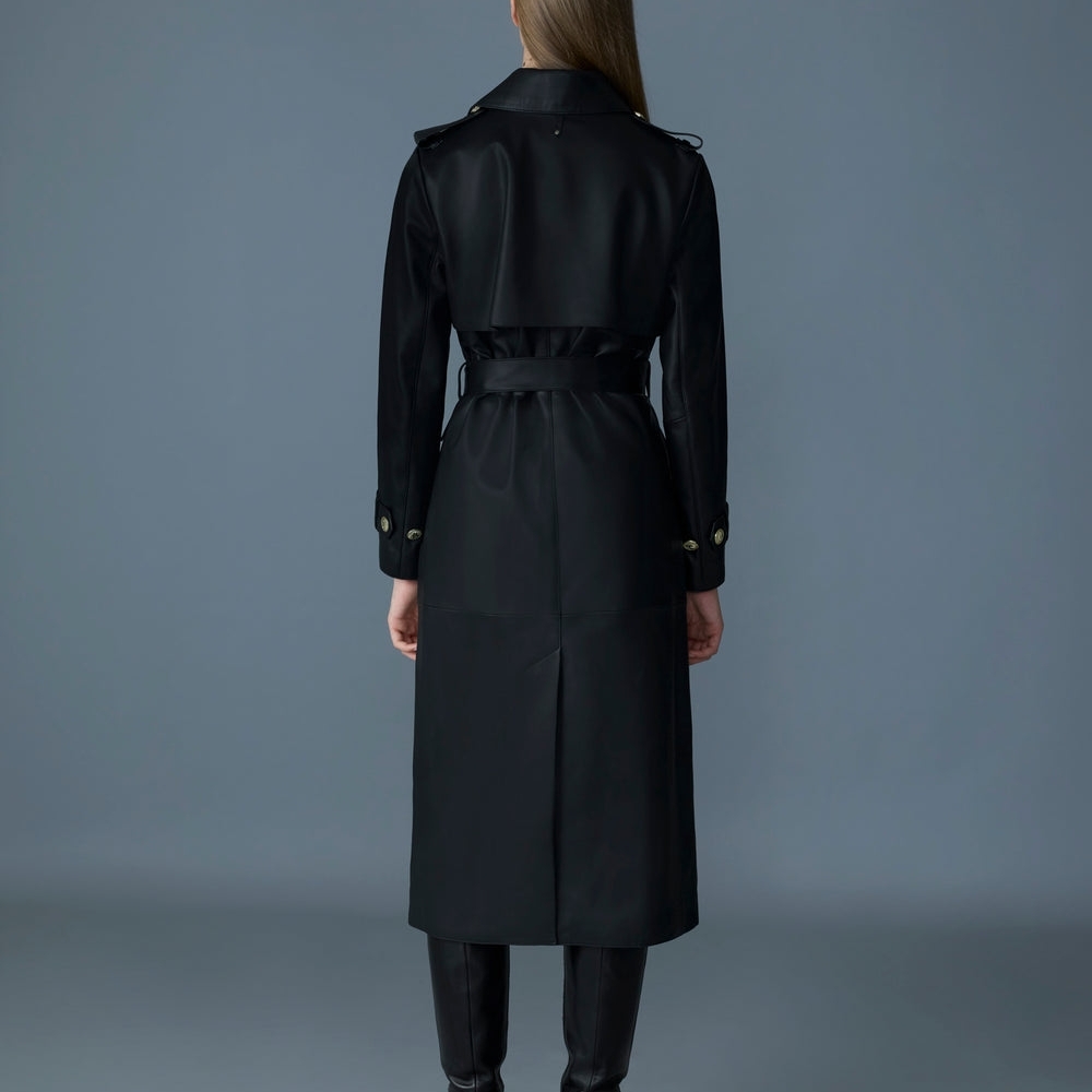 Mackage GAEL-V Black Women's Trench Coat Size M NEW W TAGS - Picture 5 of 16